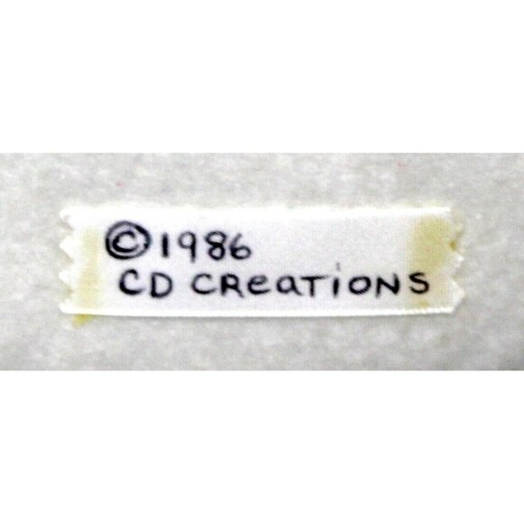 Vtg 1986 CD Creations 23.5" Christmas Stocking Hand Made Angel Blonde Smiling - Picture 2 of 4